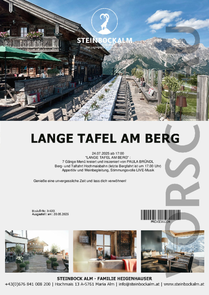 Lange Tafel am Berg
